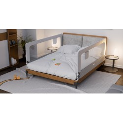 Bed guard rail Cover 30 White-Grey 200 cm