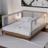 Bed guard rail Cover 30 White-Grey 200 cm