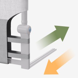 Cover 30 White-Grey 200 cm bed guard rail