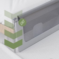 Bed guard rail Cover 30 White-Grey 200 cm
