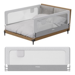 Barierka ochronna do łóżka Cover 30 White-Grey 200 cm