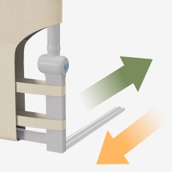 Bed guard rail Cover 30 Beige 200 cm