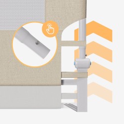 Bed guard rail Cover 30 Beige 200 cm