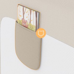 Bed guard rail Cover 30 Beige 200 cm