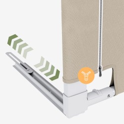 Protective bed rail Cover 40 Beige 200 cm