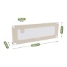 Bed guard rail Cover 40 Beige 200 cm