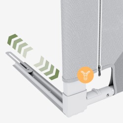 Barierka ochronna do łóżka Cover 40 White-Grey 200 cm