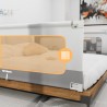 Bed guard rail Cover 40 White-Grey 200 cm