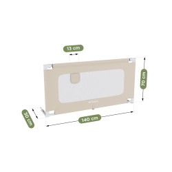 Bed guard rail Cover 44 Beige 140 cm