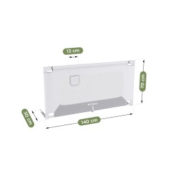 Bed guard rail Cover 44 White-Grey 140 cm