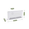 Bed guard rail Cover 44 White-Grey 140 cm