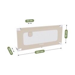 Barierka ochronna do łóżka Cover 46 Beige 160 cm