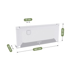 Barierka ochronna do łóżka Cover 46 White-Grey 160 cm
