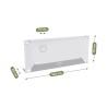Barierka ochronna do łóżka Cover 46 White-Grey 160 cm