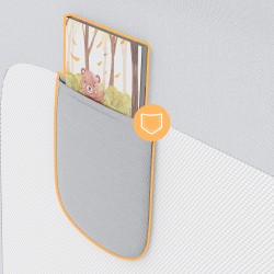 Bed guard rail Cover 46 White-Grey 160 cm