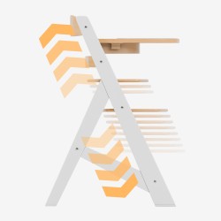 High chair Morsel 40 White-Natural