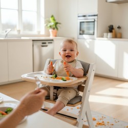 Morsel 40 White-Natural Feeding Chair