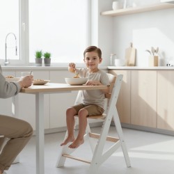 Morsel 40 White-Natural Feeding Chair