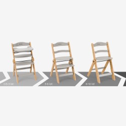 Wooden high chair Morsel 45 Natural-Grey