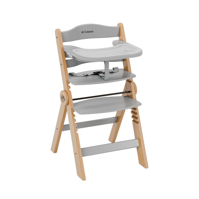 Wooden high chair Morsel 45 Natural-Grey