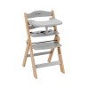 Krzesełko do karmienia drewniane Morsel 45 Natural-Grey