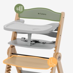 Krzesełko do karmienia drewniane Morsel 45 Natural-Grey