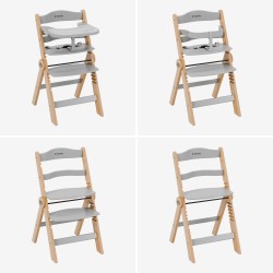 Wooden high chair Morsel 45 Natural-Grey