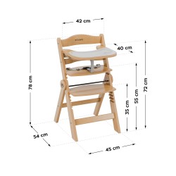 Wooden high chair Morsel 45 Natural