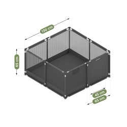Cozy 20 Graphite baby playpen - 130 cm