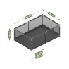 Baby playpen Cozy 22 Graphite 180 cm
