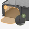 Children's playpen Cozy 22 Graphite - 180 cm