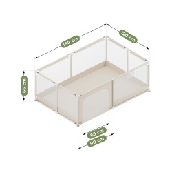 Baby playpen Cozy 22 Beige - 180 cm