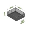 Baby playpen Cozy 25 Graphite 150 cm