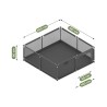 Baby playpen Cozy 28 Graphite - 200 cm