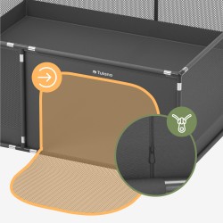 Baby playpen Cozy 28 Graphite - 200 cm