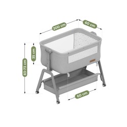 Bedside crib Dream 50 Lighte-Grey