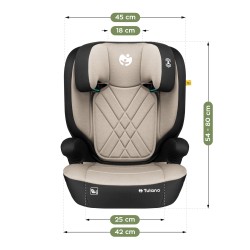 Fotelik samochodowy dla dzieci 2w1 100 -150 cm Joy 45 Beige I-Size