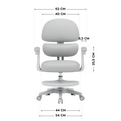 Fotel ergonomiczny dla dzieci Junior 4.4 Grey