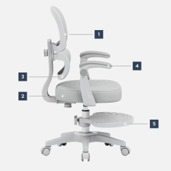 Fotel ergonomiczny dla dzieci Junior 4.4 Grey