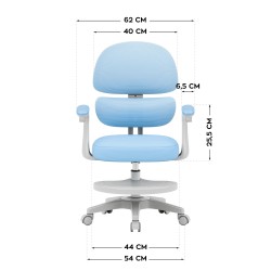 Fotel ergonomiczny dla dzieci Junior 4.4 Blue