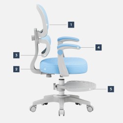 Fotel ergonomiczny dla dzieci Junior 4.4 Blue