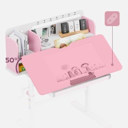 Ergonomiczne biurko dla dziecka Study 5.0 Pink 90 cm