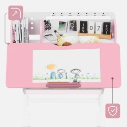 Biurko ergonomiczne dla dziecka Study 5.0 Pink 90 cm