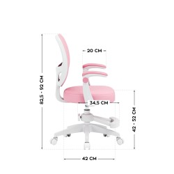Fotel obrotowy dla dzieci Junior 3.1 Pink