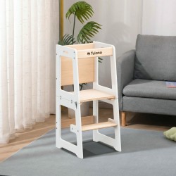 Pomocnik kuchenny z funkcją stolika Mooby 35 White-Natural