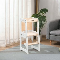 Pomocnik kuchenny z funkcją stolika Mooby 35 White-Natural