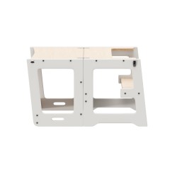 Pomocnik kuchenny z funkcją stolika Mooby 35 White-Natural