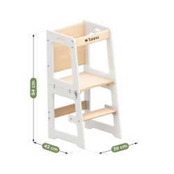 Kitchen helper with table function Mooby 35 White-Natural