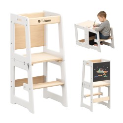 Kitchen helper with table function Mooby 35 White-Natural