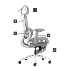 Office chair with massage Visioner 8.3 Grey